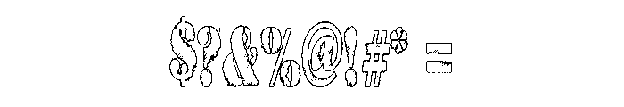 ZP Trick or Trash Condensed Font OTHER CHARS