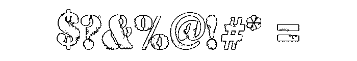 ZP Trick or Trash Expanded Font OTHER CHARS