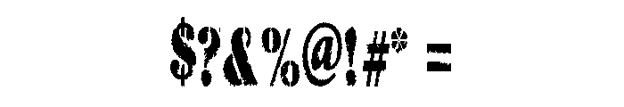 ZP Trick or Trash Filled Condensed Font OTHER CHARS