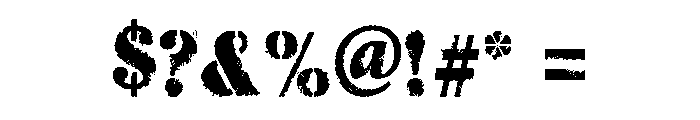 ZP Trick or Trash Filled Expanded Font OTHER CHARS