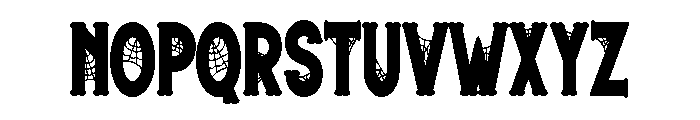 ZP Under the Graveyard Condensed Font LOWERCASE