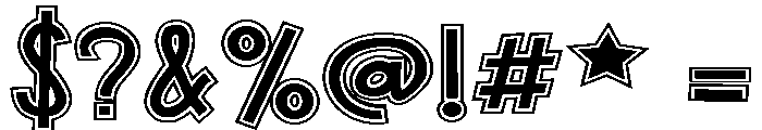 ZP Urban Myth Pow Expanded Font OTHER CHARS