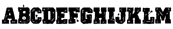 ZP Varsity Voodoo Expanded Font UPPERCASE