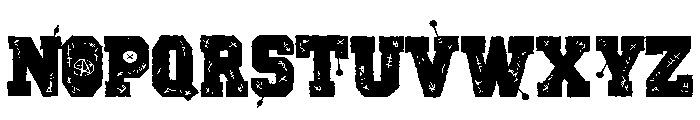 ZP Varsity Voodoo Expanded Font UPPERCASE