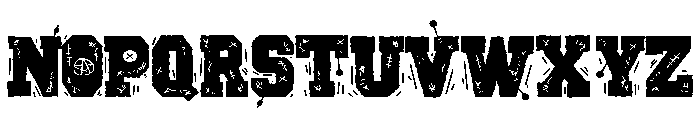 ZP Varsity Voodoo Too Expanded Font UPPERCASE