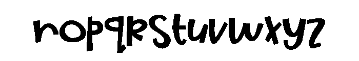ZP Yellow Bicycle Bold Font LOWERCASE
