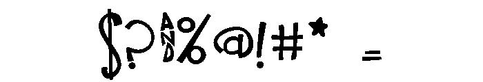 ZP Yellow Bicycle Font OTHER CHARS