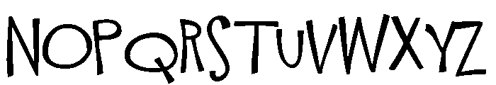 ZP Yellow Bicycle Font UPPERCASE