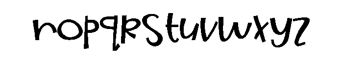 ZP Yellow Bicycle Font LOWERCASE