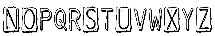 ZP Yeti Caps Shadow Condensed Font LOWERCASE