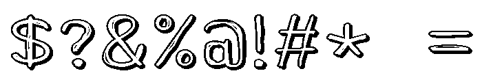ZP Yeti Caps Shadow Expanded Font OTHER CHARS