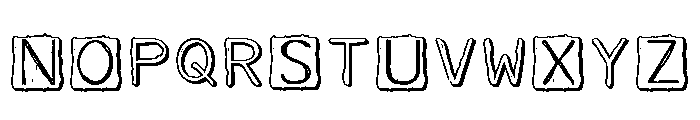 ZP Yeti Caps Shadow Expanded Font LOWERCASE