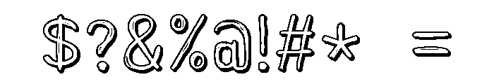 ZP Yeti Caps Shadow Font OTHER CHARS