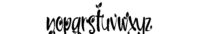 ZPBlitherLeaf Font LOWERCASE