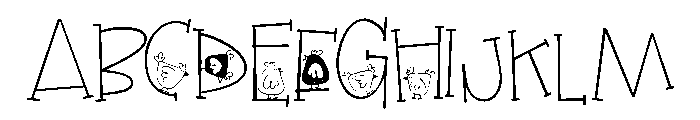 ZPChickfeet Font UPPERCASE