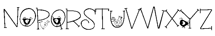 ZPChickfeet Font UPPERCASE