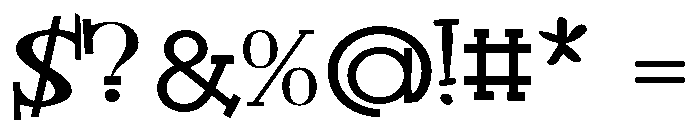 ZPModernTossUp Font OTHER CHARS