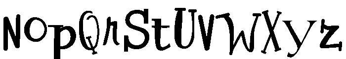 ZPModernTossUp Font LOWERCASE
