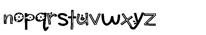 ZP Beacoup Bloom Expanded Font LOWERCASE