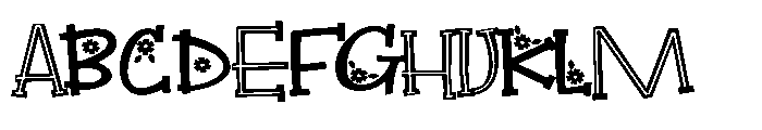 ZP Beacoup Bloom Serif Expanded Font UPPERCASE