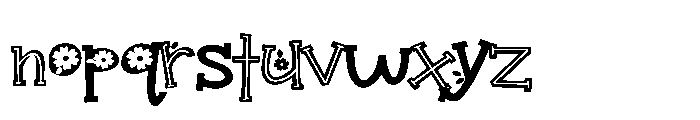 ZP Beacoup Bloom Serif Expanded Font LOWERCASE