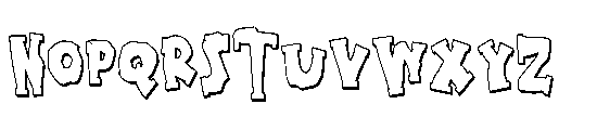 ZP Blarney Stone 3 d Condensed Font UPPERCASE