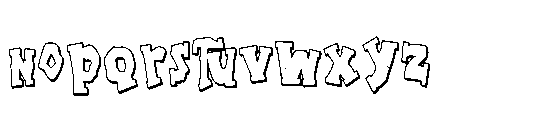 ZP Blarney Stone 3 d Condensed Font LOWERCASE