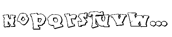 ZP Blarney Stone 3 d Expanded Font LOWERCASE