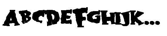 ZP Blarney Stone Expanded Font UPPERCASE