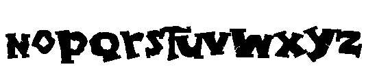 ZP Blarney Stone Expanded Font LOWERCASE