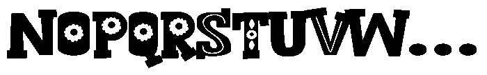 ZP Bobotie Blooms Too Expanded Font UPPERCASE