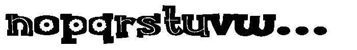 ZP Bobotie Blooms Too Expanded Font LOWERCASE