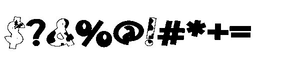 ZP Christmas Cow Expanded Font OTHER CHARS