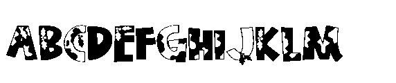 ZP Christmas Cow Expanded Font UPPERCASE
