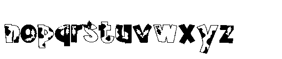 ZP Christmas Cow Expanded Font LOWERCASE
