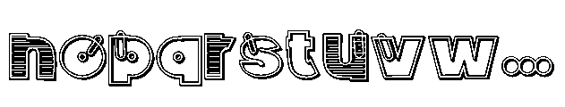 ZP Clippys ZP Clippy 3 D Font LOWERCASE