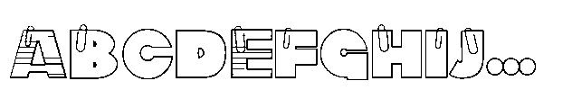 ZP Clippys ZP Clippy Regular Font UPPERCASE