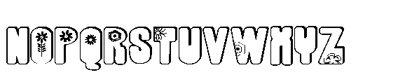 ZP Copacetic Spring 3 d Expanded Font UPPERCASE