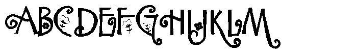 ZP Fanceeflowers Bold Font UPPERCASE