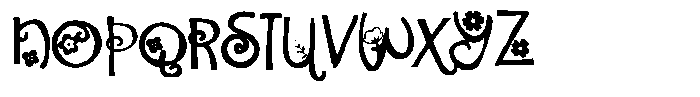 ZP Fanceeflowers Bold Font LOWERCASE