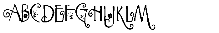 ZP Fanceeflowers Condensed Font UPPERCASE