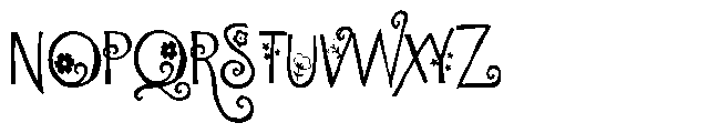 ZP Fanceeflowers Condensed Font UPPERCASE