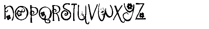 ZP Fanceeflowers Condensed Font LOWERCASE