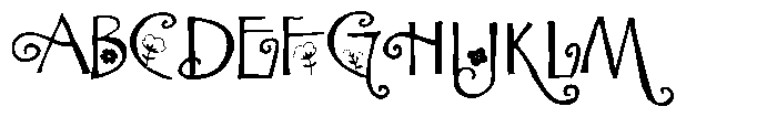 ZP Fanceeflowers Expanded Font UPPERCASE