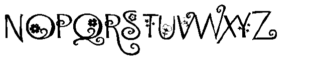 ZP Fanceeflowers Expanded Font UPPERCASE