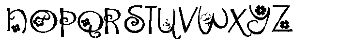 ZP Fanceeflowers Expanded Font LOWERCASE