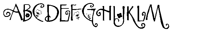 ZP Fanceeflowers Regular Font UPPERCASE