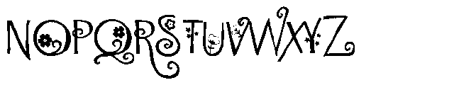 ZP Fanceeflowers Regular Font UPPERCASE
