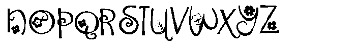 ZP Fanceeflowers Regular Font LOWERCASE