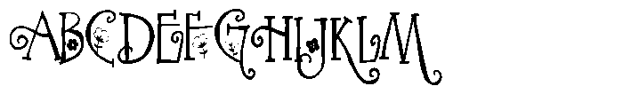 ZP Fanceeflowers Serif Condensed Font UPPERCASE